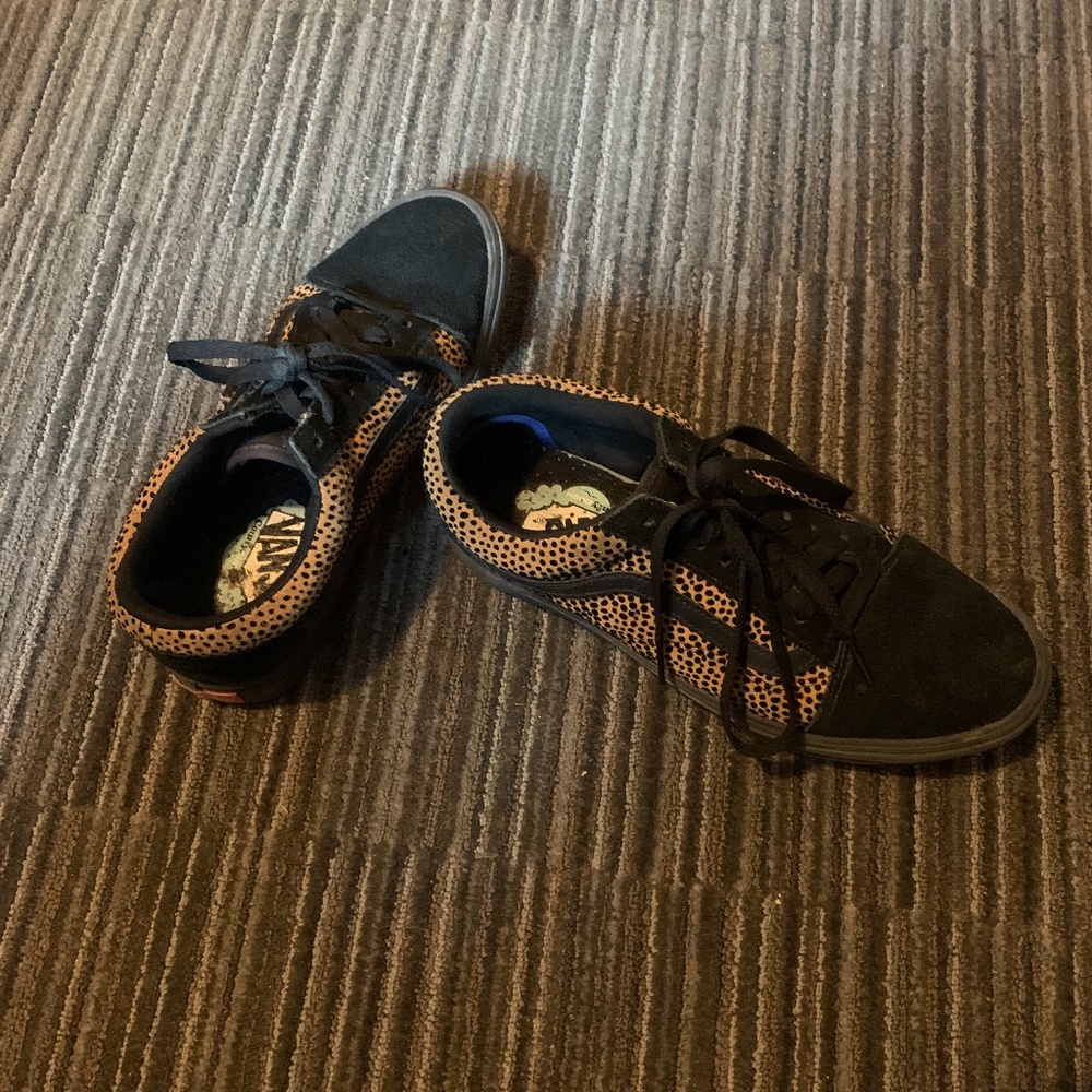 cheetah print vans lace ups